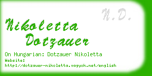 nikoletta dotzauer business card